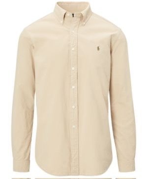 Camisa formal Marca Polo Ralph Lauren para Caballero/ Beige AM05