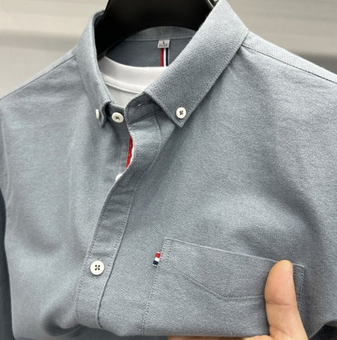 Camisa Formal manga larga para caballero/ Gris B172