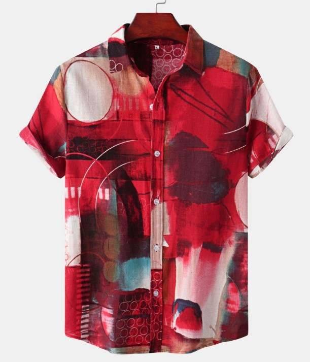 Camisa Casual Estampada Oversize