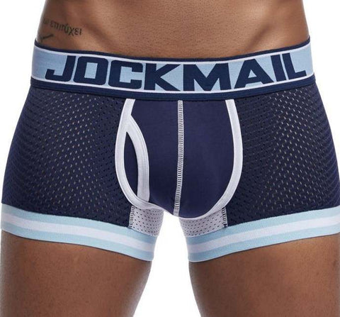 Boxer Jockmail Licra - Azul Blanco