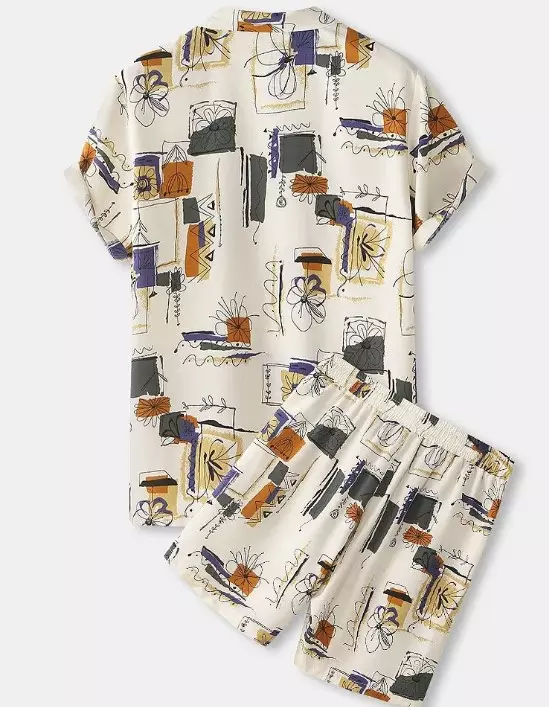 Set Short And Printed Beach Shirt