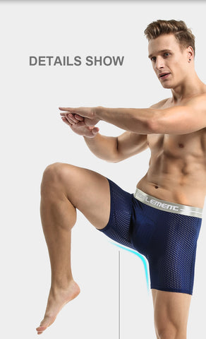 Long Lycra Sports Blue Boxer