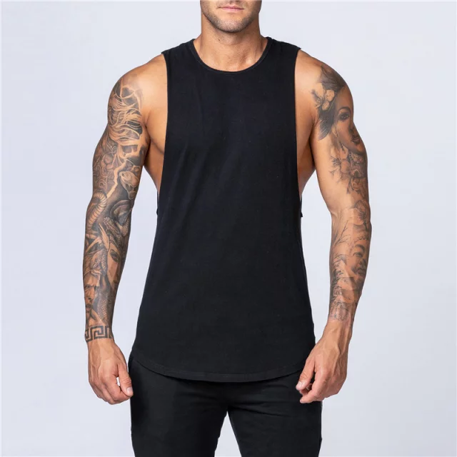 Black Cotton Sports T-shirt