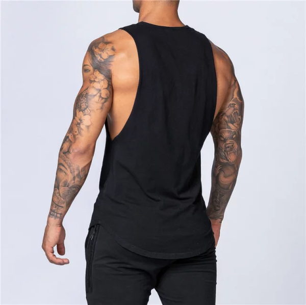 Black Cotton Sports T-shirt