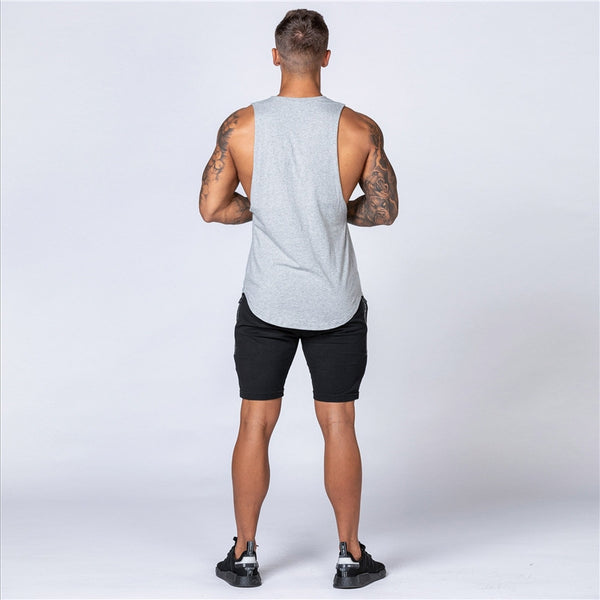 Gray Cotton Sports T-shirt