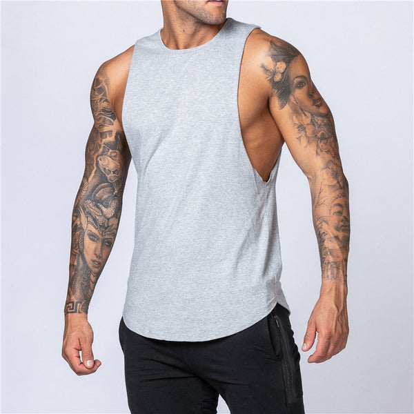 Gray Cotton Sports T-shirt