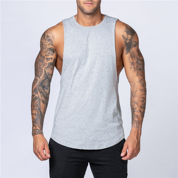 Gray Cotton Sports T-shirt