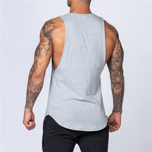 Gray Cotton Sports T-shirt