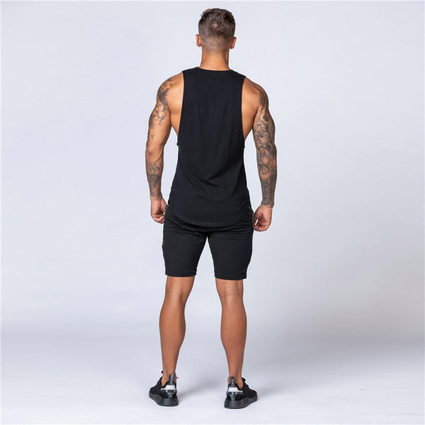 Black Cotton Sports T-shirt