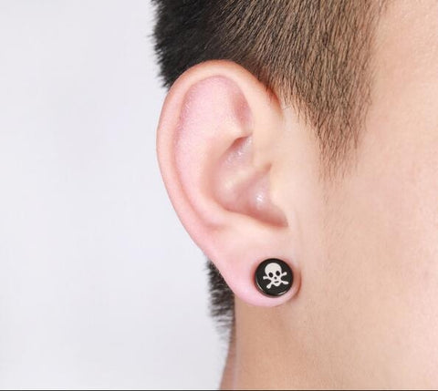 1Pc Magnet Earring Skull Design