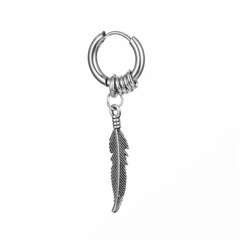 Earring - Piercing - Feather 1pc