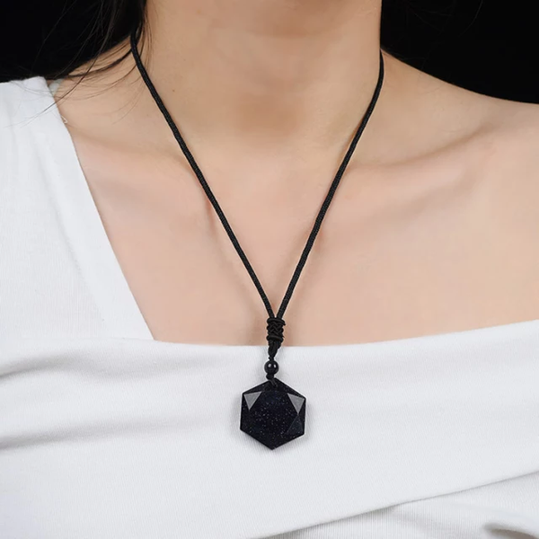 Collar Piedra Obsidiana