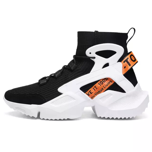 KF Sports Shoes-Black-White