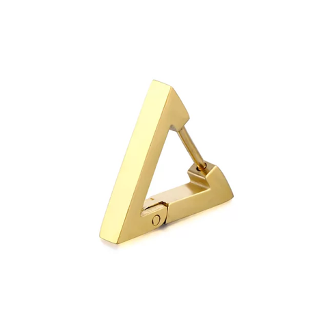 Earring - Perforation - Triangles Gold