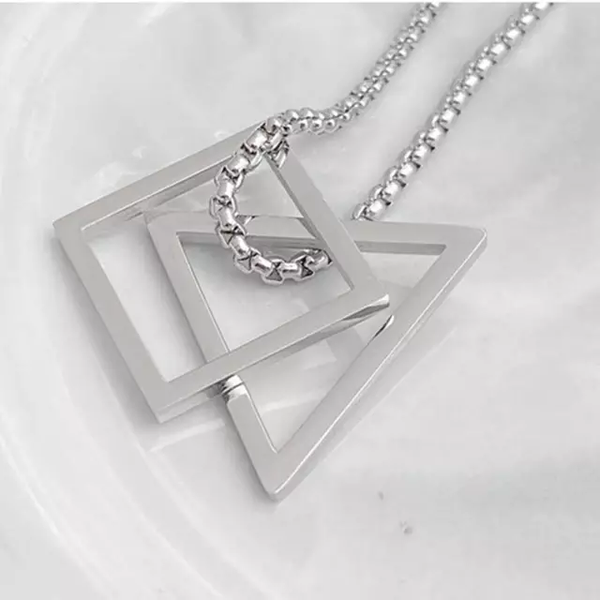 Silver Geometric Figures Chain