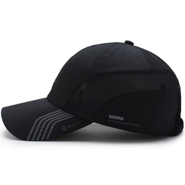 Black Breathable Sports Cap