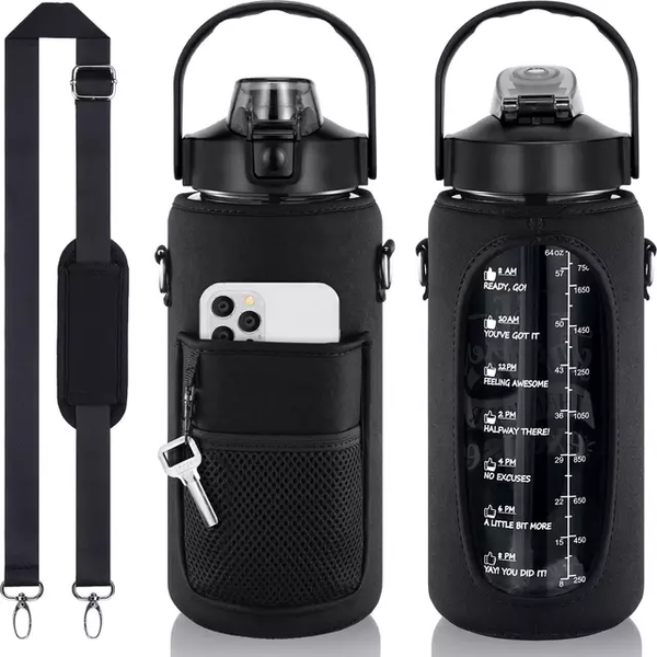 Black Support for Motivational Thermos
