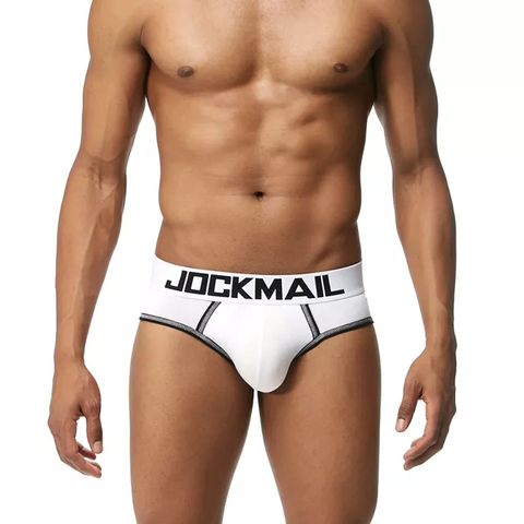 Cotton Jockmail Brief - White