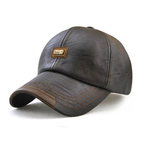 Jarmont Dark Brown Leather Cap