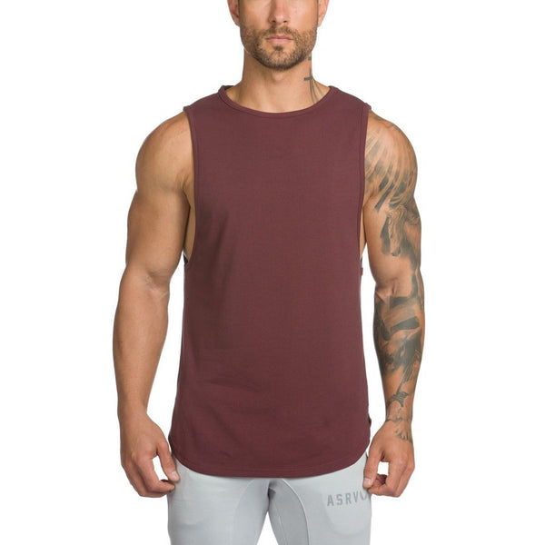 Ocher Sleeveless Sports T-shirt