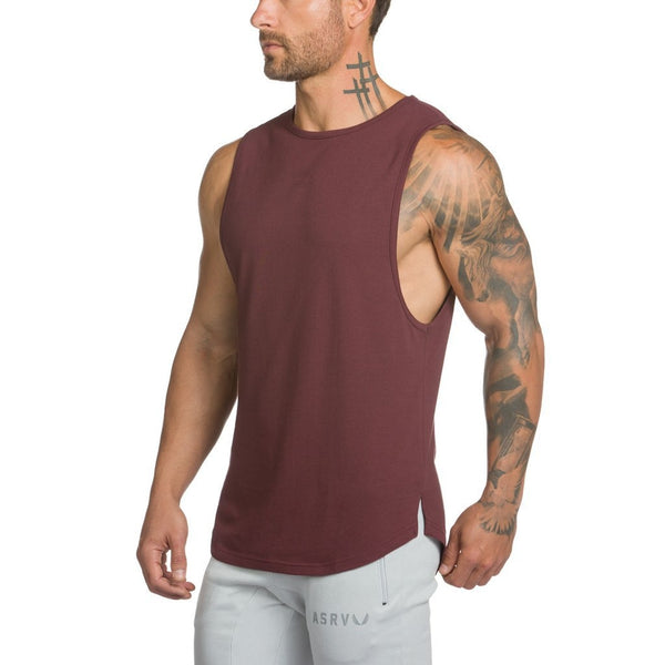 Ocher Sleeveless Sports T-shirt