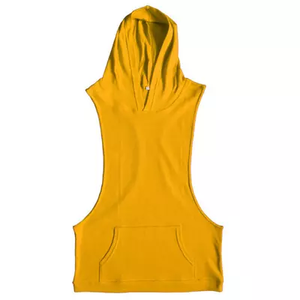 Camiseta Deportiva con Gorro de Algodón Amarillo K52