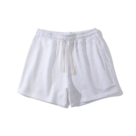 Cotton Casual Short - Light Gray White