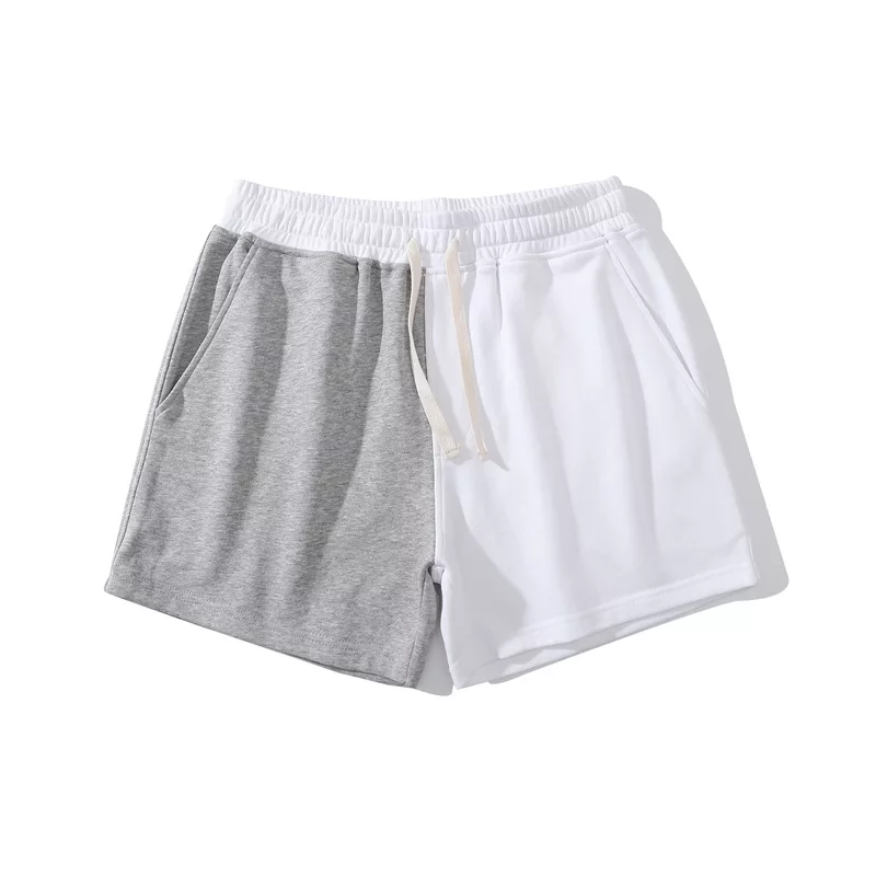 Short Casual Algodón - Blanco Gris Oscuro