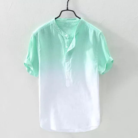 Green Faded Printed Casual Shirt