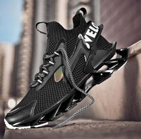 KF-Black Flexible Sports Shoes