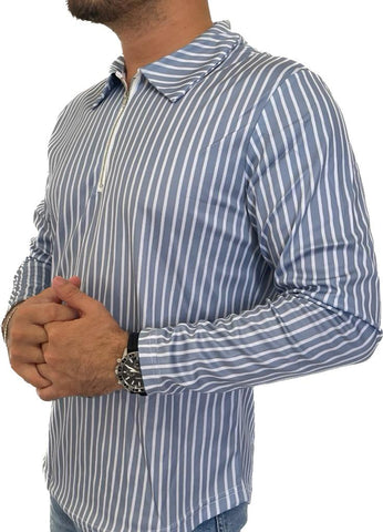Pre-Sale Long Sleeve Casual Polo Shirt Beige