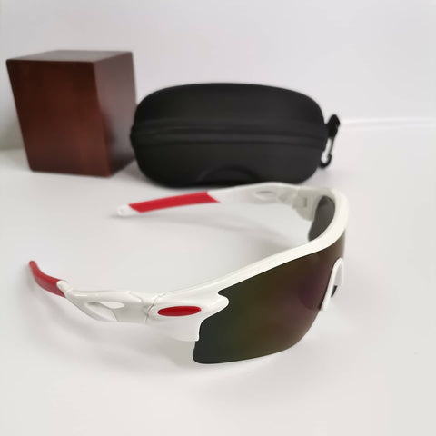 White Red Sports Glasses