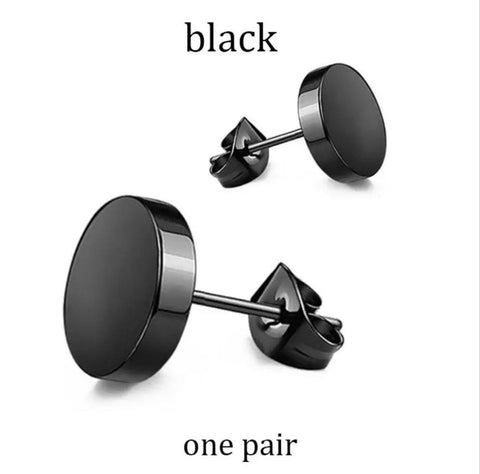 Earring - Piercing - Circular Black