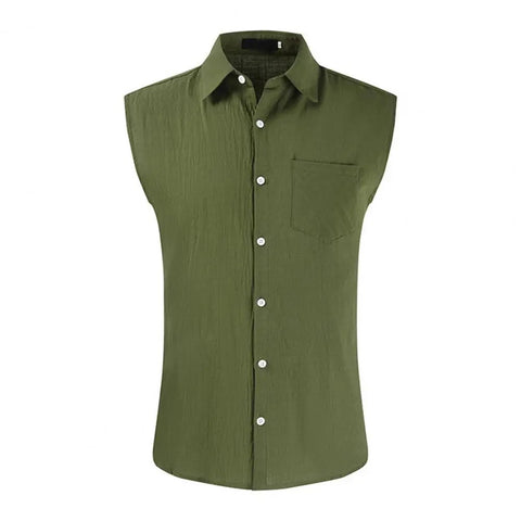 Camisa de Cuello Verano - Lino - Verde
